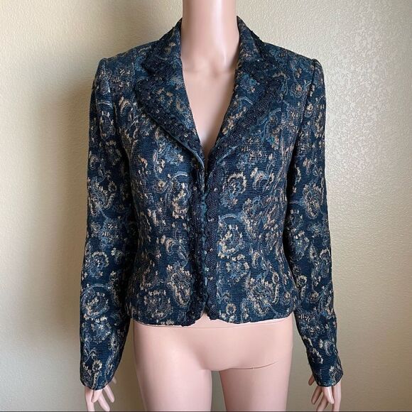 Alberto Makali Jacquard Sequin Women’s Blazer Size 6 - Picture 2 of 13